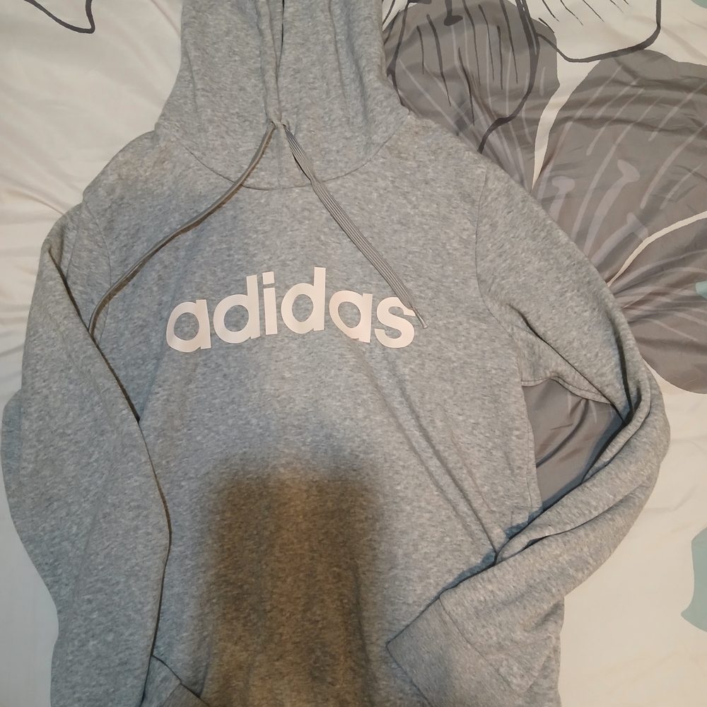 Adidas Light Gray Pullover Hoodie
